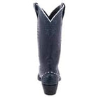 Burns Ladies 13" Navy Full Quill Ostrich and Caiman Cowboy Boots