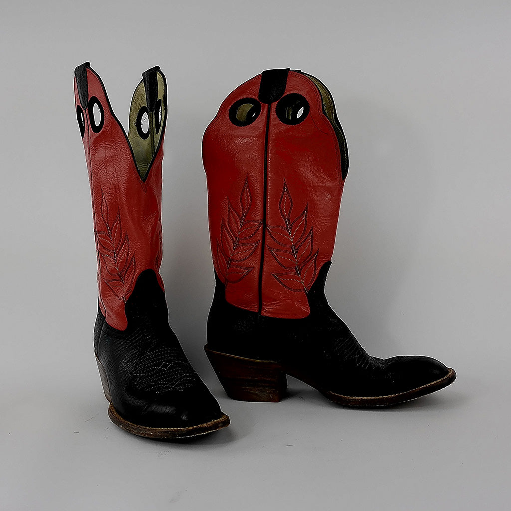 Previously Loved Hondo Men's Cutter Toe Cowboy Boots - Size 8 - Black