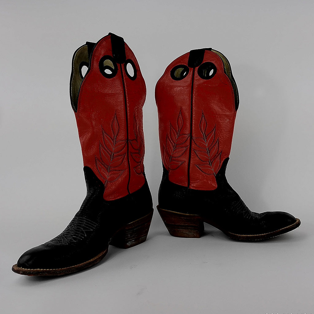 Previously Loved Hondo Men's Cutter Toe Cowboy Boots - Size 8 - Black