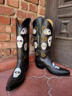 CABOOTS Handmade 11B Women's Candy Skull Cowboy Boots Closeout