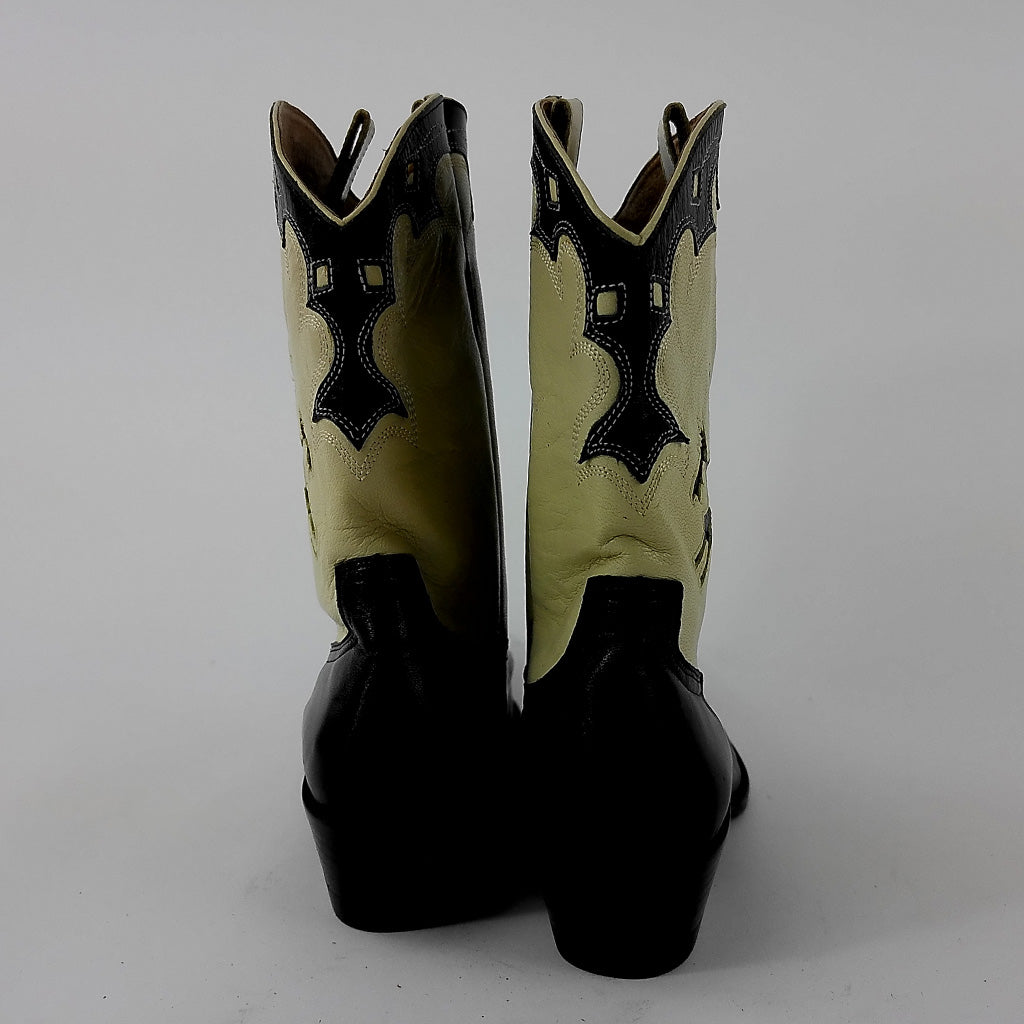 Previously Loved Unbranded Women's Snip Toe Shortie Cowboy Boots - Size 7.5 - Black
