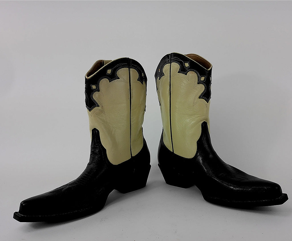 Previously Loved Unbranded Women's Snip Toe Shortie Cowboy Boots - Size 7.5 - Black