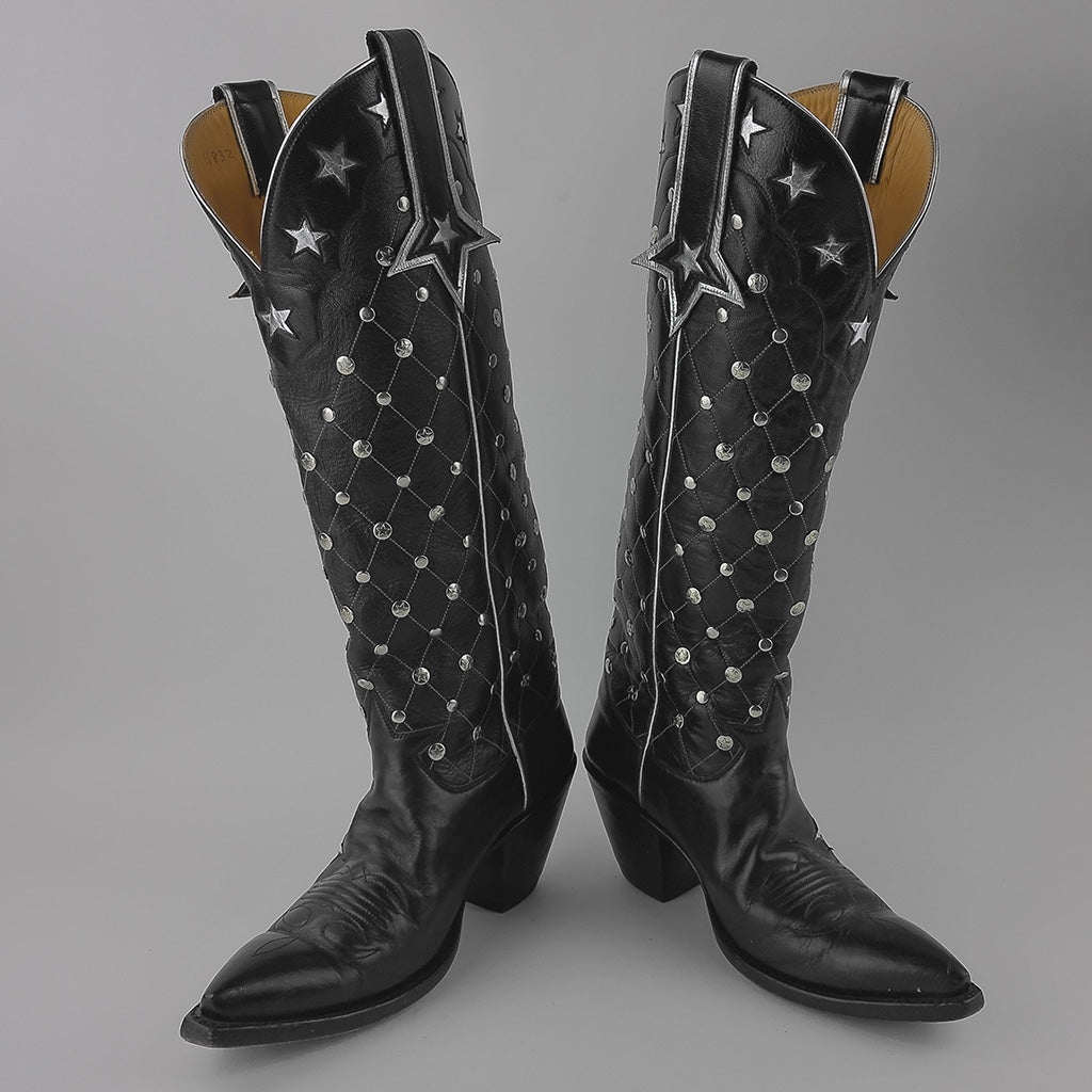 Previously Loved Caboots Women's Pointed Toe Tall Buckaroo Cowboy Boots - Size 9 - Black