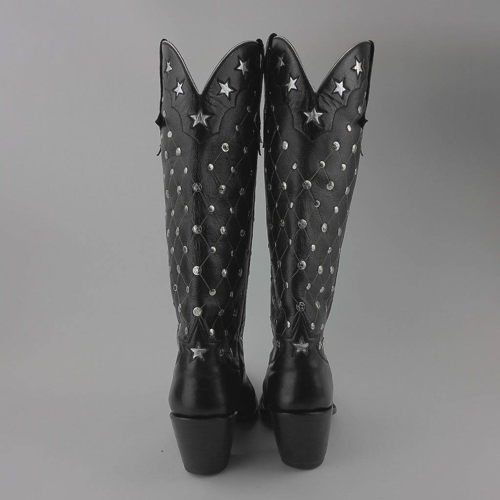 Previously Loved Caboots Women's Pointed Toe Tall Buckaroo Cowboy Boots - Size 9 - Black