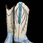 Tres Outlaws Stardust Style 6 Baby Blue Women's Tall 4-64 Boots