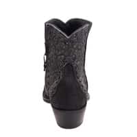 Burns Ladies Grey Elephant Black Break Goat Buckstitch Short Boot