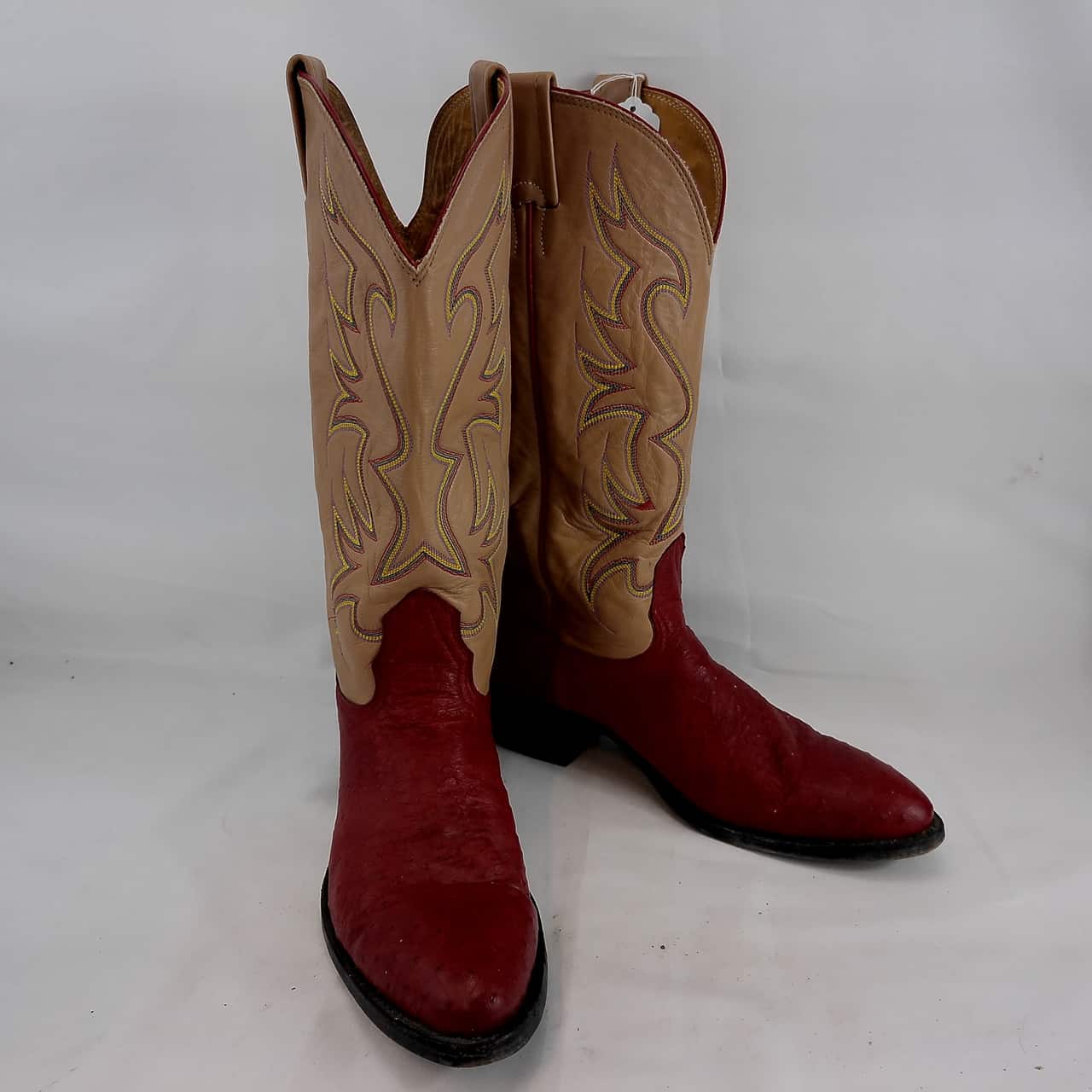 Previously Loved Nocona Men's Round Toe Cowboy Boots - Size 8 - Red