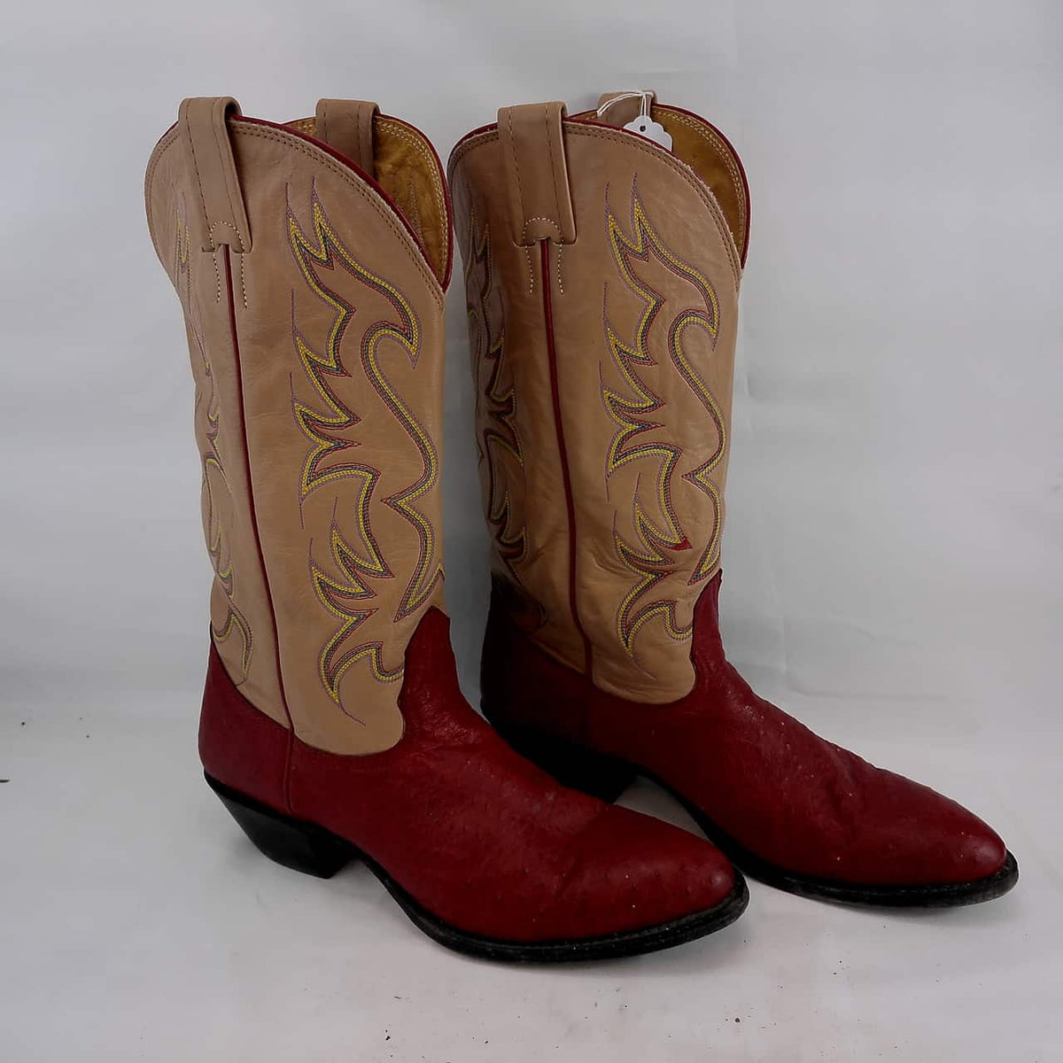 Previously Loved Nocona Men's Round Toe Cowboy Boots - Size 8 - Red