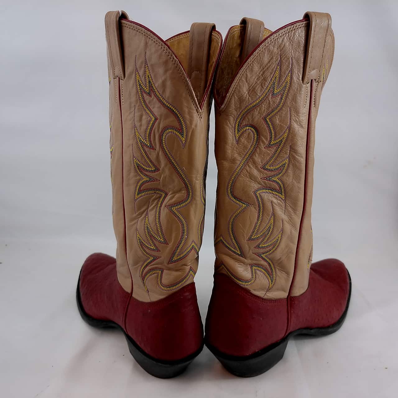 Previously Loved Nocona Men's Round Toe Cowboy Boots - Size 8 - Red