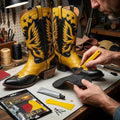 Cowboy Boot Heel Cap Replacement Kit - Set for Stacked Leather Heels (5 Styles)