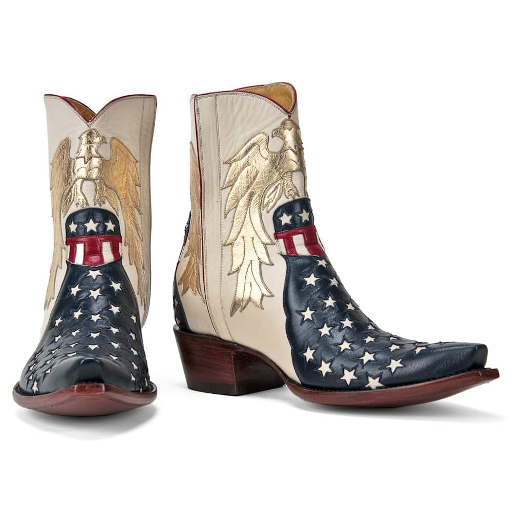 Back at the Ranch Stars and Stripes Ankle Zipper Boot
