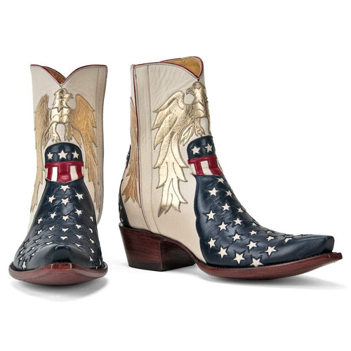 Back at the Ranch Stars and Stripes Ankle Zipper Boot