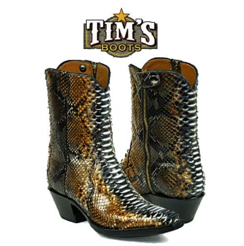 Black Jack Python Zipper Boots