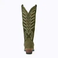 Stunning Olive-Colored Lane Squash Blossom Boot