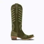 Stunning Olive-Colored Lane Squash Blossom Boot