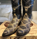 Black Jack Men's Handmade Exotic Eastern Diamondback Rattlesnake Boots 8C/7.5D!
