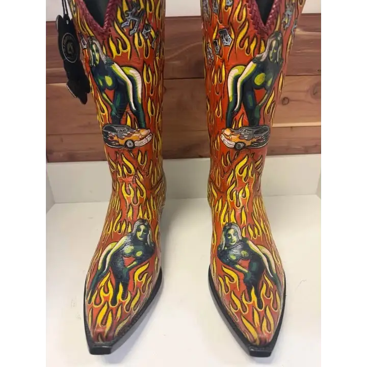 Vintage brand new liberty boots hot rod hell size 11 with extras  RARE EXOTIC