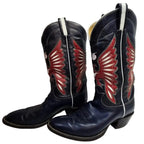 Vintage Tony Lama Bicentennial Eagle Cowboy Boots Womans 10.5 B Gold Label 1976