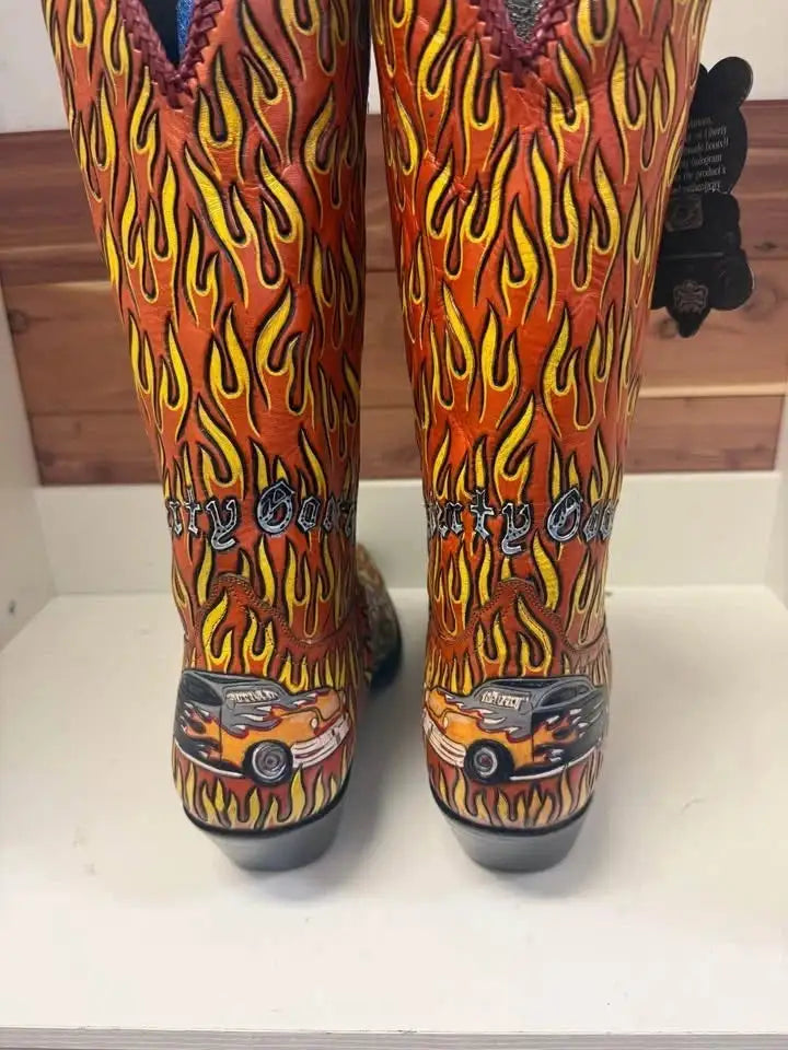 Vintage brand new liberty boots hot rod hell size 11 with extras  RARE EXOTIC