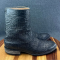 Men's cowboy boots in black full shark leather
