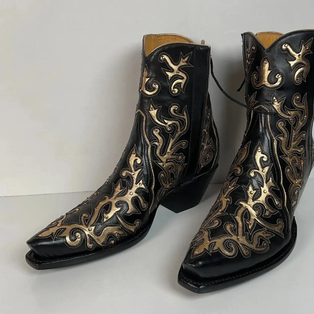Back at the Ranch Western Zip Cowgirl Boots | Custom | Priscilla Crystals | 7.5