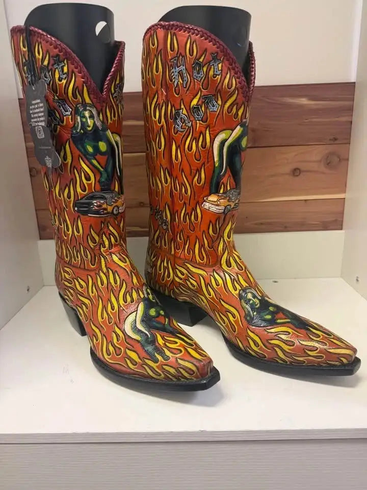 Vintage brand new liberty boots hot rod hell size 11 with extras  RARE EXOTIC