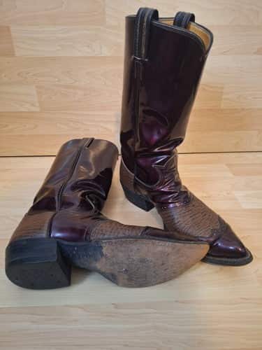 RARE Vintage Tony Lama Patent Leather Cowboy Boots