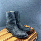 J.B. Hill Mens Black Exotic Textured Leather Texas Handmade Cowboy Boots 10D
