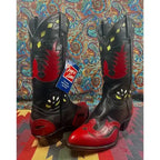 Vintage Tony Lama Inlaid Leather Boots Women’s 5.5 M NOS