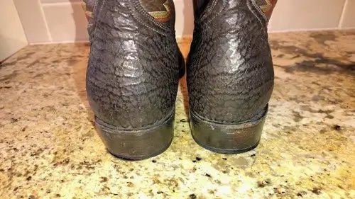 Heritage Boots Black Sharkskin Leather Cowboy Boots - US Size 11 D (Men's)