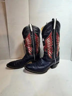 Vintage Tony Lama Bicentennial Eagle Cowboy Boots Womans 10.5 B Gold Label 1976