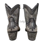 Old Gringo RARE Gunmetal Nailhead Studded Leather Distressed Cowboy Boot 9.5B