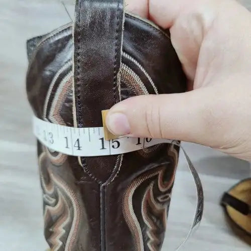 Cowtown Canebrake Rattlesnake Cowboy Boot Men 8.5 D Brown Natural Exotic Western