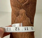 Lucchese Chocolate Full Hippo Print VTG Cowboy Boots 9.5c (Fit 8.5D)