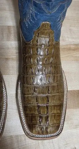 Black Jack Cowboy Boots , Mens 11 D , Caiman Tail , Cognac , 7148 96