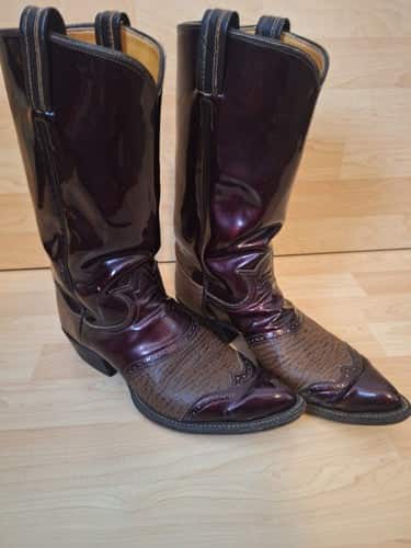 RARE Vintage Tony Lama Patent Leather Cowboy Boots