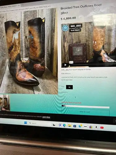 Womens SCOTT WAYNE TRES OUTLAWS BOOT COMPANY COWBOY BOOTS