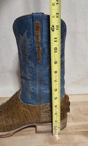 Black Jack Cowboy Boots , Mens 11 D , Caiman Tail , Cognac , 7148 96