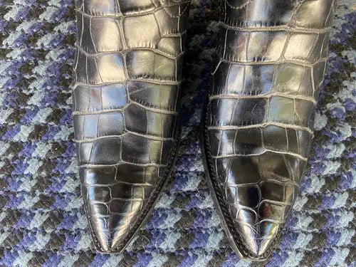 RARE $1000+BEAUTIFUL CUSTOM HANDMADE ALLIGATOR BELLY COWBOY BOOTS TOP QUALITY 8D