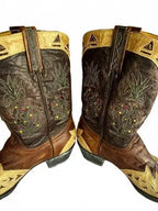 Vintage 9.5B Old Gringo Boot Star Cactus Flower Cowboy Boot