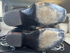 Black Jack Men's Handmade Exotic Anthracite Pirarucu John Wayne Toe Boots 10 D!