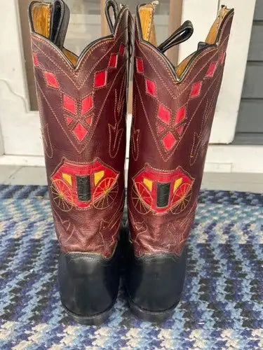 COST $2000+ BEAUTIFUL CUSTOM HANDMADE ROCKETBUSTER COWBOY BOOTS 9-9.5 D