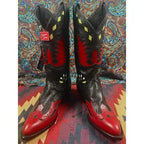 Vintage Tony Lama Inlaid Leather Boots Women’s 5.5 M NOS