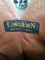 LONGHORN Mens CUSTOM Black Inlay Cowboy Western Boots sz 9-9.5D