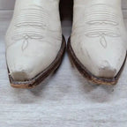 VTG Old Gringo Flower Western Boots Women 9 B Beige Floral Cowboy Cowgirl
