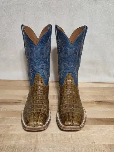Black Jack Cowboy Boots , Mens 11 D , Caiman Tail , Cognac , 7148 96