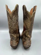 Black Jack Buffalo and Python Snake Rust Dyed Women's 8 B Triad Cowboy Boots