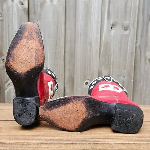 Vintage Chris Romero Playing Cards Lucky Dice Gambling Cowboy Boots Size 6.5 M