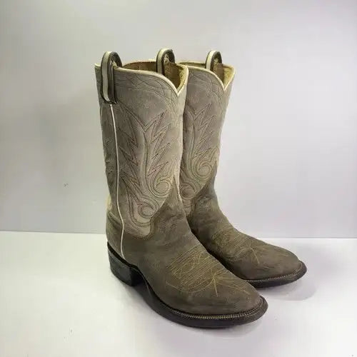 Ray Jones Pablo Jass Cowboy Boots Sueded Leather 9D