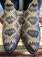 Black Jack Men's Handmade Exotic Eastern Diamondback Rattlesnake Boots 8C/7.5D!